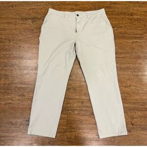 Mugsy Jeans Beige Teddys Casual Work Stretch Chino Pants Trousers Men's 38x30